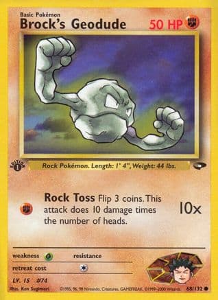 Brock's Geodude 068/132 - Gym Challenge 1st Edition