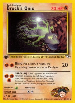 Brock's Onix 021/132 - Gym Heroes 1st Edition