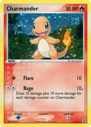 Charmander - 113/112/112 - Holofoil FireRed & LeafGreen - Secret Rare