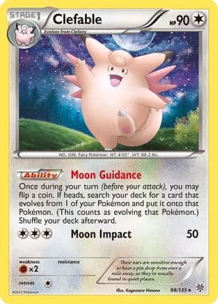 Clefable 98/135 - Plasma Storm Reverse Holofoil