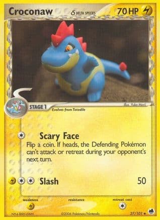 Croconaw (Delta Species) 027/101 - Dragon Frontiers Reverse Holofoil