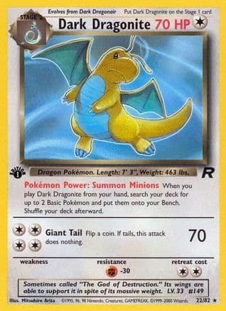 Dark Dragonite 022/82 - Team Rocket 1st Edition