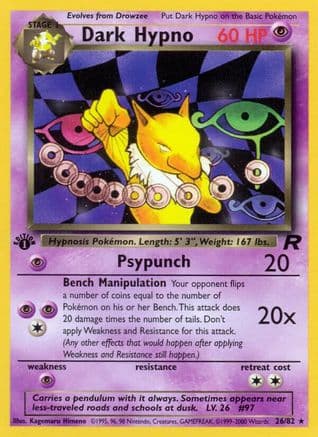 Dark Hypno 026/82 - Team Rocket 1st Edition