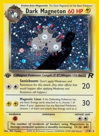Dark Magneton 011/82 - Team Rocket 1st Edition Holofoil
