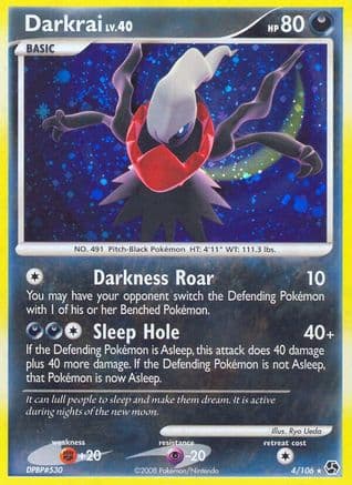 Darkrai 004/106 - Great Encounters Reverse Holofoil