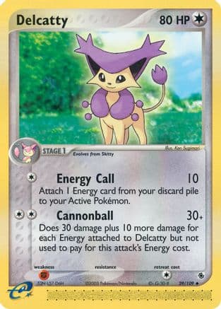 Delcatty 29/109 - Ruby and Sapphire Reverse Holofoil