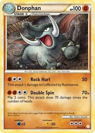 Donphan - HeartGold SoulSilver Reverse Holofoil