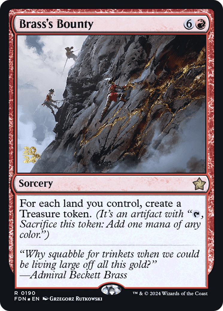 Brass's Bounty (FDN) (-190) - Prerelease Cards Foil