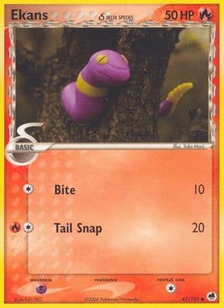 Ekans (Delta Species) 047 - Reverse Holofoil Dragon Frontiers - Common