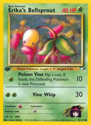 Erika's Bellsprout 075/132 - Gym Heroes 1st Edition
