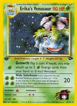 Erika's Venusaur 004 Gym Challenge - Holo Rare