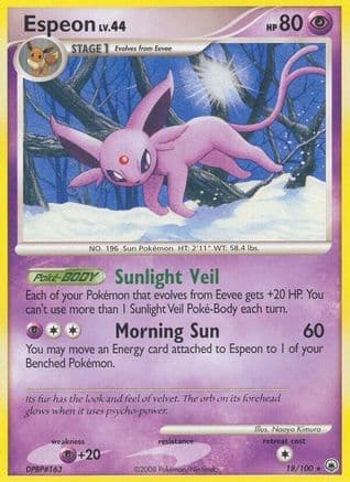 Espeon 018 - Reverse Holofoil Majestic Dawn - Rare