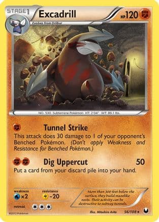 Excadrill (56) - Reverse Holofoil Dark Explorers - Rare
