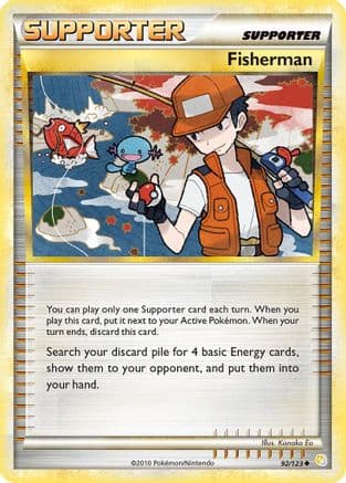 Fisherman 092/123 - HeartGold SoulSilver Reverse Holofoil