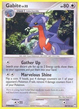 Gabite 048 - Reverse Holofoil Mysterious Treasures - Uncommon