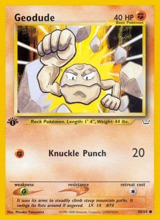 Geodude 044/64 - Neo Revelation 1st Edition