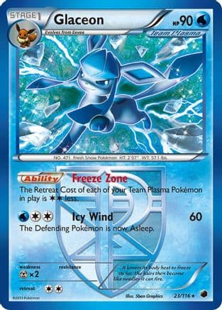 Glaceon (Team Plasma) 023/116 - Plasma Freeze Reverse Holofoil