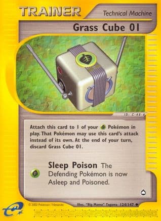 Grass Cube 01 - Reverse Holofoil Aquapolis - Uncommon