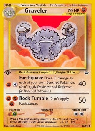 Graveler 030/64 - Neo Revelation 1st Edition