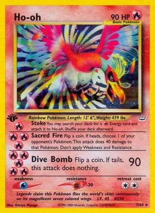 Ho-oh 7/64 - Neo Revelation 1st Edition Holofoil