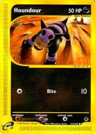 Houndour 113/165 - Expedition Reverse Holofoil