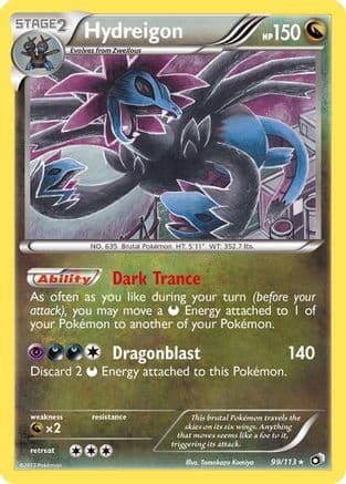 Hydreigon 099/113 - Legendary Treasures Reverse Holofoil