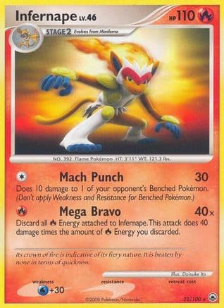Infernape - Reverse Holofoil Majestic Dawn - Rare