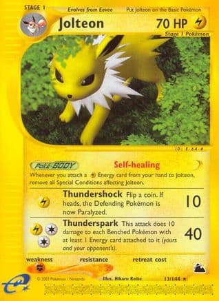 Jolteon (13) - Reverse Holofoil Skyridge - Rare