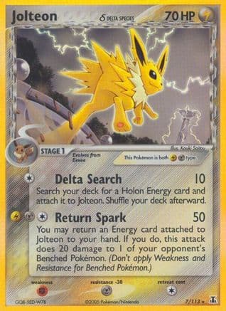 Jolteon (Delta Species) 007/113 - Delta Species Reverse Holofoil