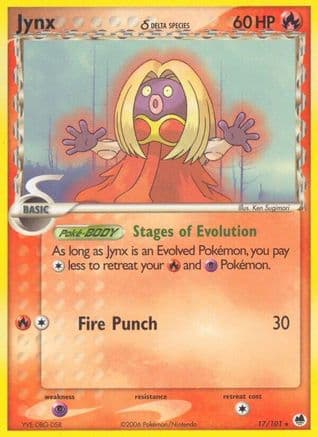 Jynx (Delta Species) 17/101 - Dragon Frontiers Reverse Holofoil