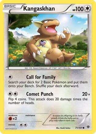 Kangaskhan 071 - Reverse Holofoil Plasma Blast - Common