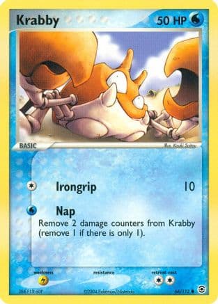 Krabby 066/112 - FireRed & LeafGreen Reverse Holofoil