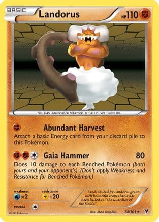 Landorus - Reverse Holofoil Noble Victories - Holo Rare