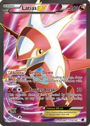 Latias EX ( Full Art) 112/116 - Plasma Freeze Holofoil