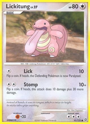Lickitung - Reverse Holofoil Secret Wonders - Common