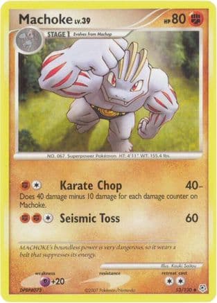 Machoke 53/130 - Diamond and Pearl Reverse Holofoil