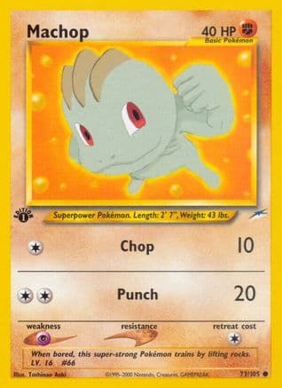 Machop 073 - 1st Edition Neo Destiny - Common