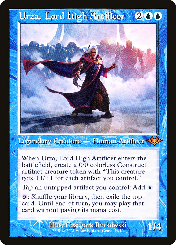 Urza, Lord High Artificer (H1R-011) - Modern Horizons 1 Timeshifts Etched Foil