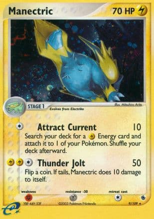 Manectric 9/109 - Ruby and Sapphire Reverse Holofoil