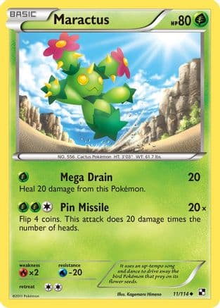 Maractus 11/114 - Black and White Reverse Holofoil
