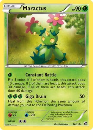 Maractus 12/114 - Black and White Reverse Holofoil