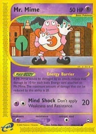 Mr. Mime 95b- Aquapolis Reverse Holofoil