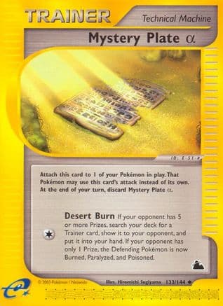Mystery Plate Alpha 133/144 - Skyridge Reverse Holofoil
