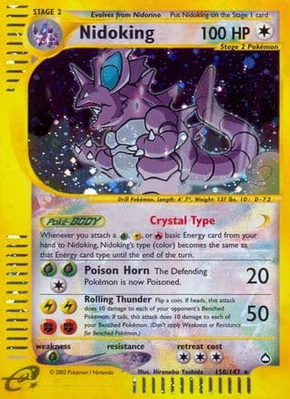 Nidoking 150/147 - Aquapolis Reverse Holofoil