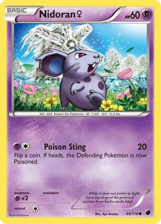 Nidoran F/116 - Reverse Holofoil Plasma Freeze - Common