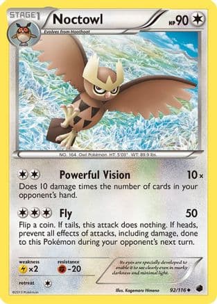 Noctowl 92/116 - Plasma Freeze Reverse Holofoil