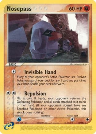 Nosepass 18/109 - Ruby and Sapphire Reverse Holofoil