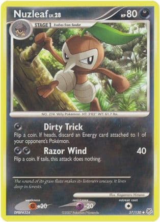 Nuzleaf - Reverse Holofoil Diamond and Pearl - Uncommon