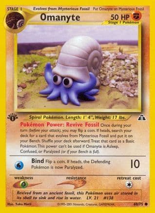 Omanyte 060/75 - Neo Discovery 1st Edition