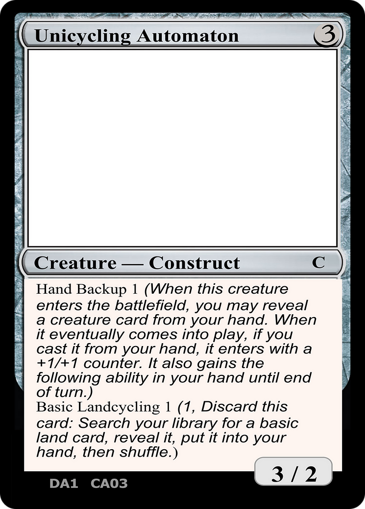 Unicycling Automaton (DA1-CA03) - Unknown Event